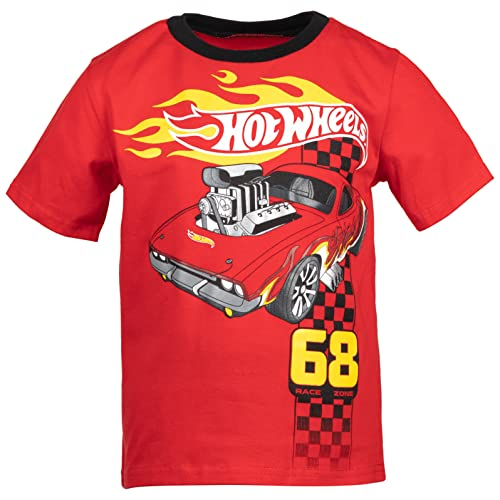 Foto 3 pulgar | Hot Wheels Conjunto De Camiseta Gráfica Y Pantalones Cortos De Malla Para Niño Niño Negro/rojo 4t - Venta Internacion