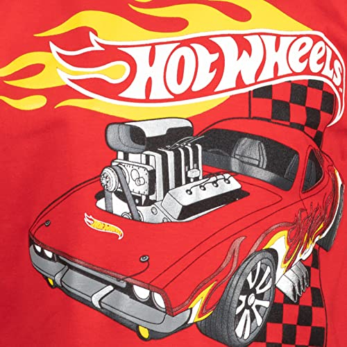 Foto 5 pulgar | Hot Wheels Conjunto De Camiseta Gráfica Y Pantalones Cortos De Malla Para Niño Niño Negro/rojo 4t - Venta Internacion