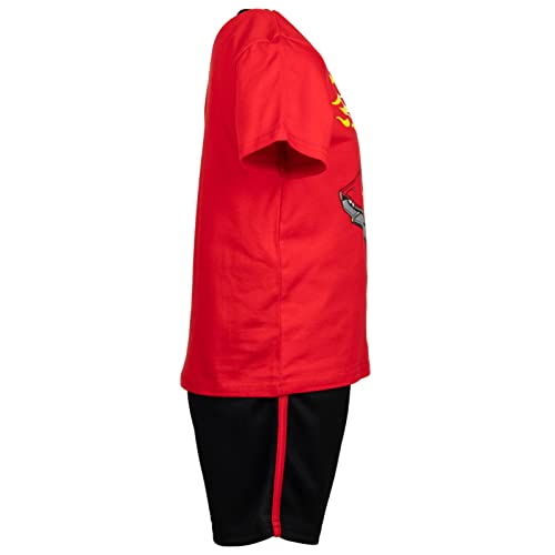 Foto 8 pulgar | Hot Wheels Conjunto De Camiseta Gráfica Y Pantalones Cortos De Malla Para Niño Niño Negro/rojo 4t - Venta Internacion