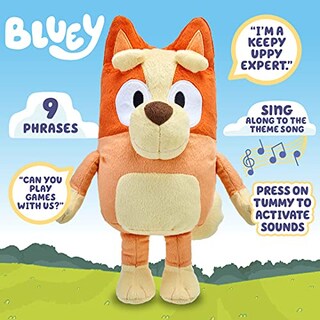 Foto 3 | Juguete De Peluche Bluey Talking Bingo De 12 Pulgadas Con 9 Frases Para Cantar - Venta Internacional.