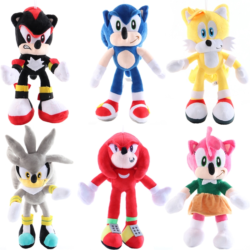 Foto 2 pulgar | Figura De Peluche Sonic The Hedgehog 28 Cm 6 Piezas - Venta Internacional.