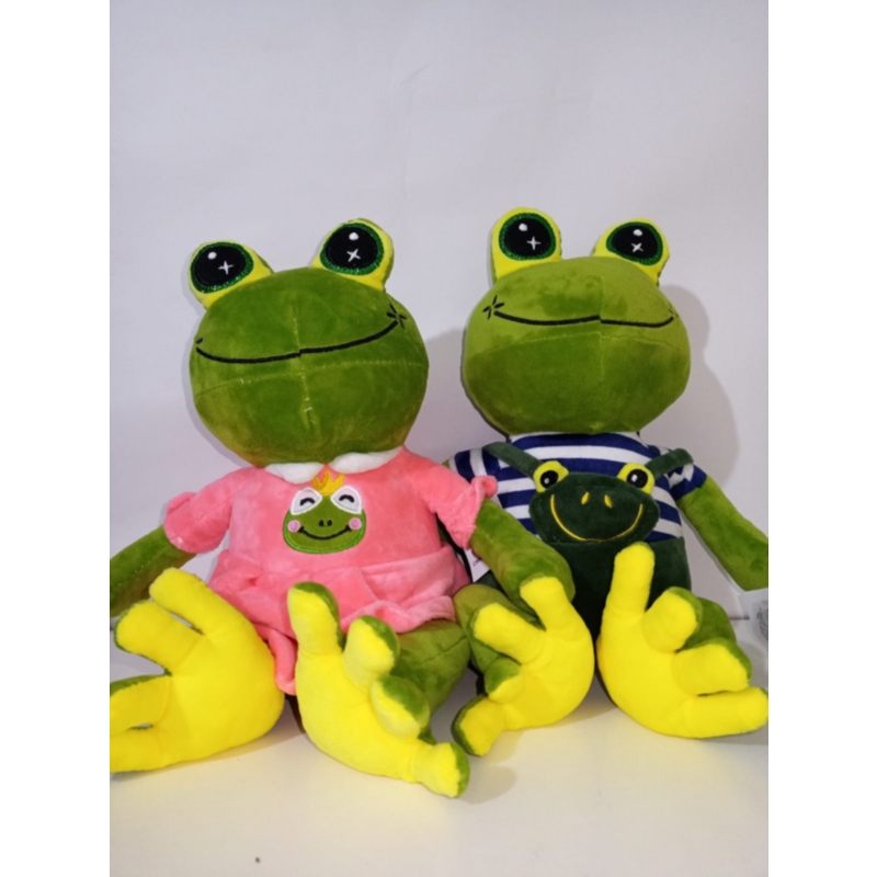 Foto 3 | Pareja De Ranas De Peluche De 40 Cm, Suaves Y Divertidas Para Jugar Y Decorar - Venta Internacional.