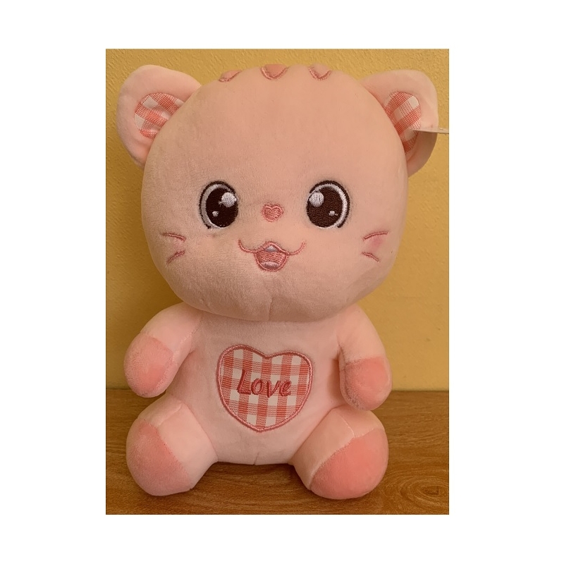 Foto 2 pulgar | Peluche Suave De Algodón Con Diseño De Gatito Love, 23 Cm - Venta Internacional.