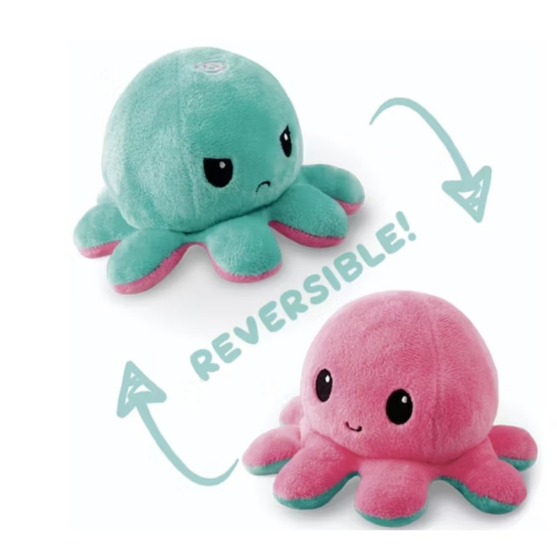 Foto 1 | Muñeco De Pulpo Reversible De Peluche Para Niños - Venta Internacional.