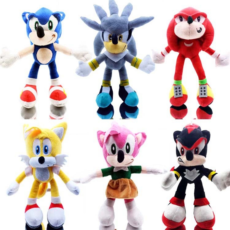 Set De 6 Peluches De Sonic The Hedgehog De 20 Cm - Venta Internacional.