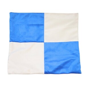 Foto 1 | Funda De Cojín Gabriela De Felpa Azul Blanca 50x50 Cm - Venta Internacional.