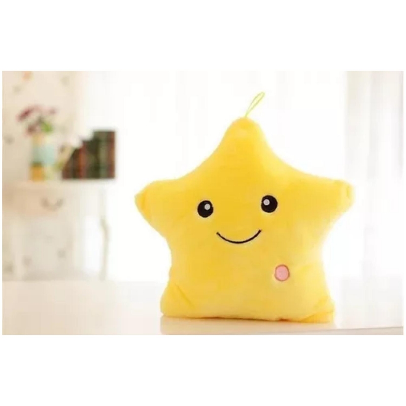 Peluche De Peluche Amarillo Cushion Luminous Star Con Luz Intermitente - Venta Internacional.