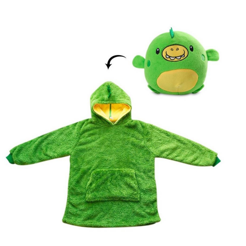 Foto 3 pulgar | Sudadera De Felpa De Felpa Con Capucha, Color Verde Dinosaurio, Para Niños - Venta Internacional.