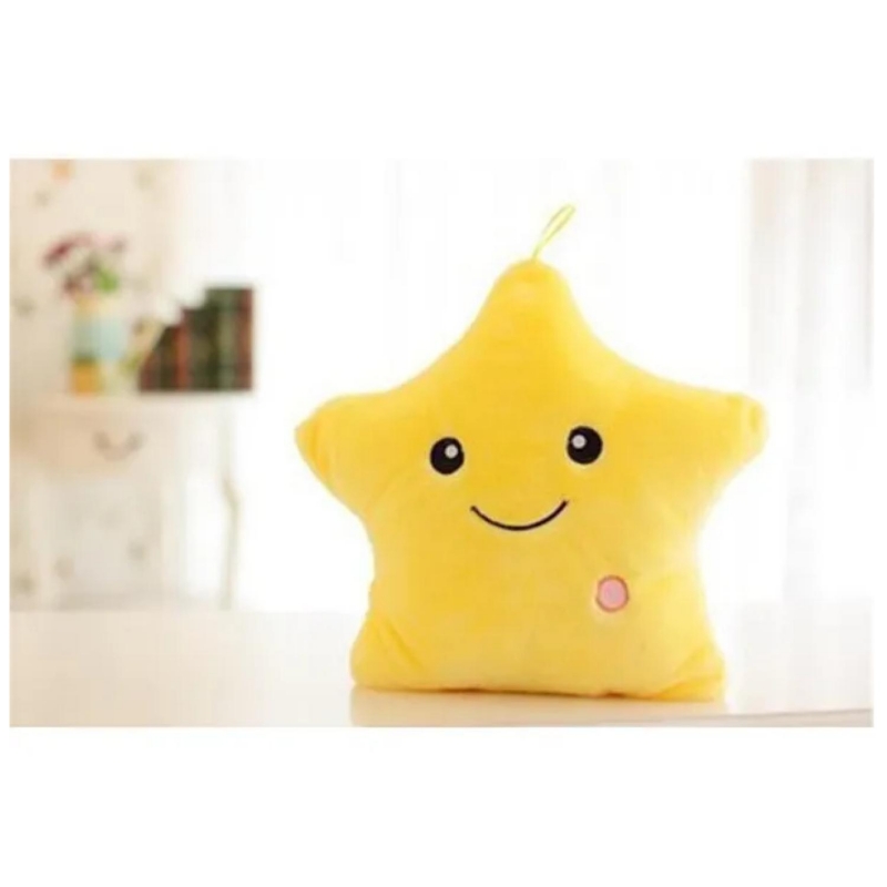 Foto 3 pulgar | Peluche De Peluche Cushion Luminous, Amarillo Estrella, Suave, Electrónico - Venta Internacional.