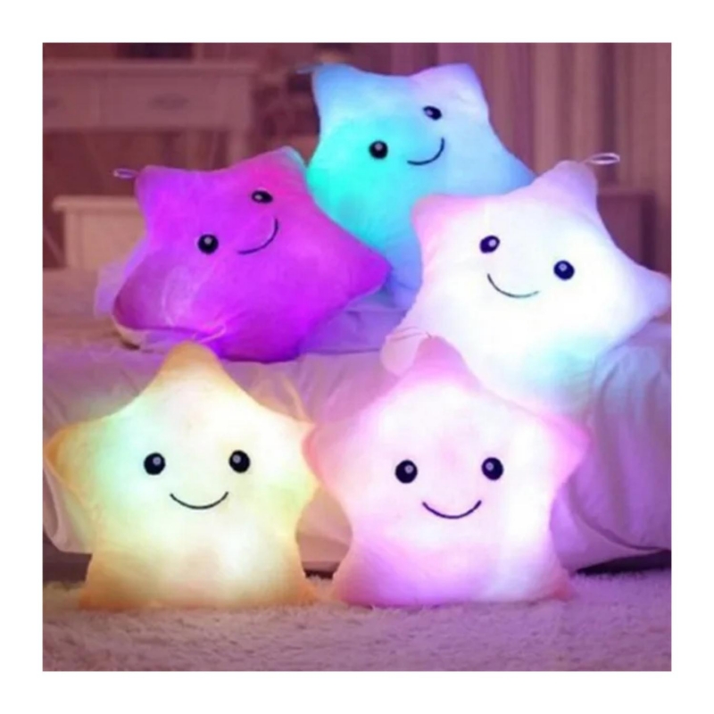 Peluche De Peluche Cushion Luminous Con Forma De Estrella Morada Con Luz Intermitente - Venta Internacional.