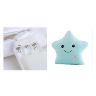 Foto 2 | Peluche De Peluche Cushion Luminous Con Forma De Estrella Morada Con Luz Intermitente - Venta Internacional.