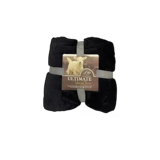 Foto 1 | Manta Polar Térmica De Felpa Con Chiporro De 2 Plazas, Color Negro - Venta Internacional.