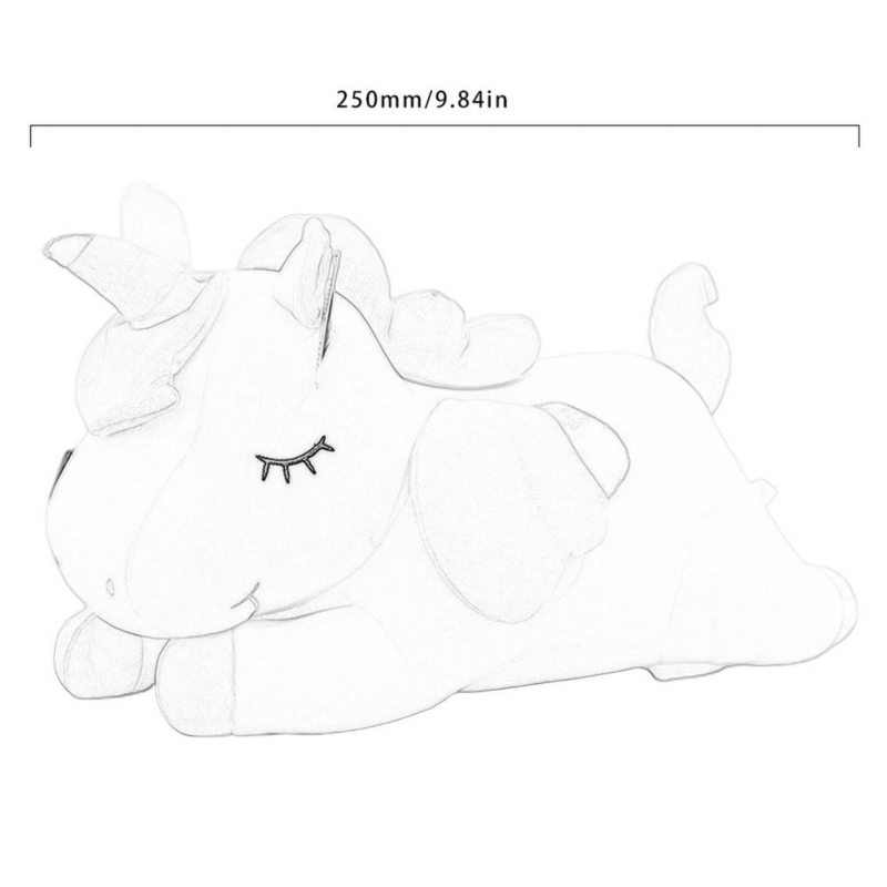 Foto 7 pulgar | Figura De Muñeco De Unicornio De Felpa De 25 Cm Con Relleno De Algodón - Venta Internacional.