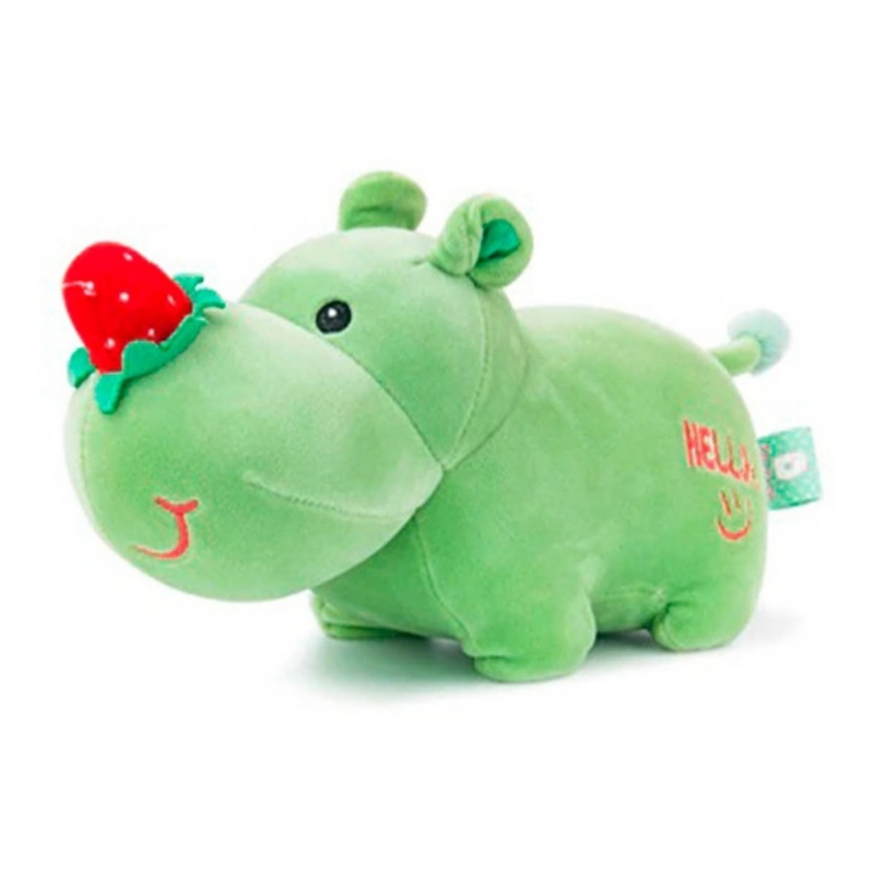 Foto 2 pulgar | Juguete De Peluche Con Microfibra De Poliéster Supersuave Con Forma De Rinoceronte Y Nariz Verde - Venta Internacional.