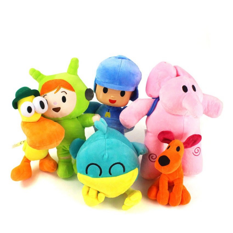 Foto 2 pulgar | Kit De Juguetes De Peluche Pocoyó Dolls Original, 6 Piezas Con Elly, Pato Y Lou - Venta Internacional.