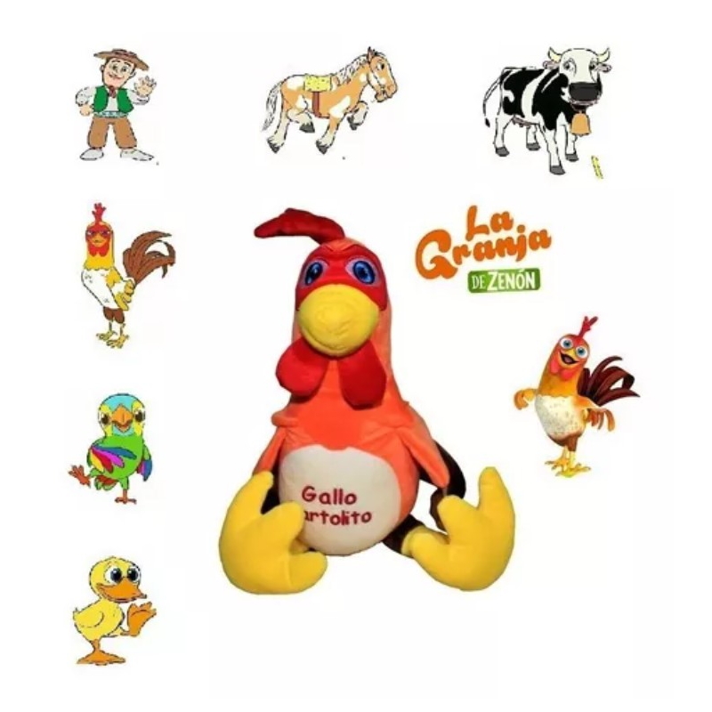 Foto 2 pulgar | Peluche Gallo Bartolito De La Granja Zeno 50cm - Venta Internacional.