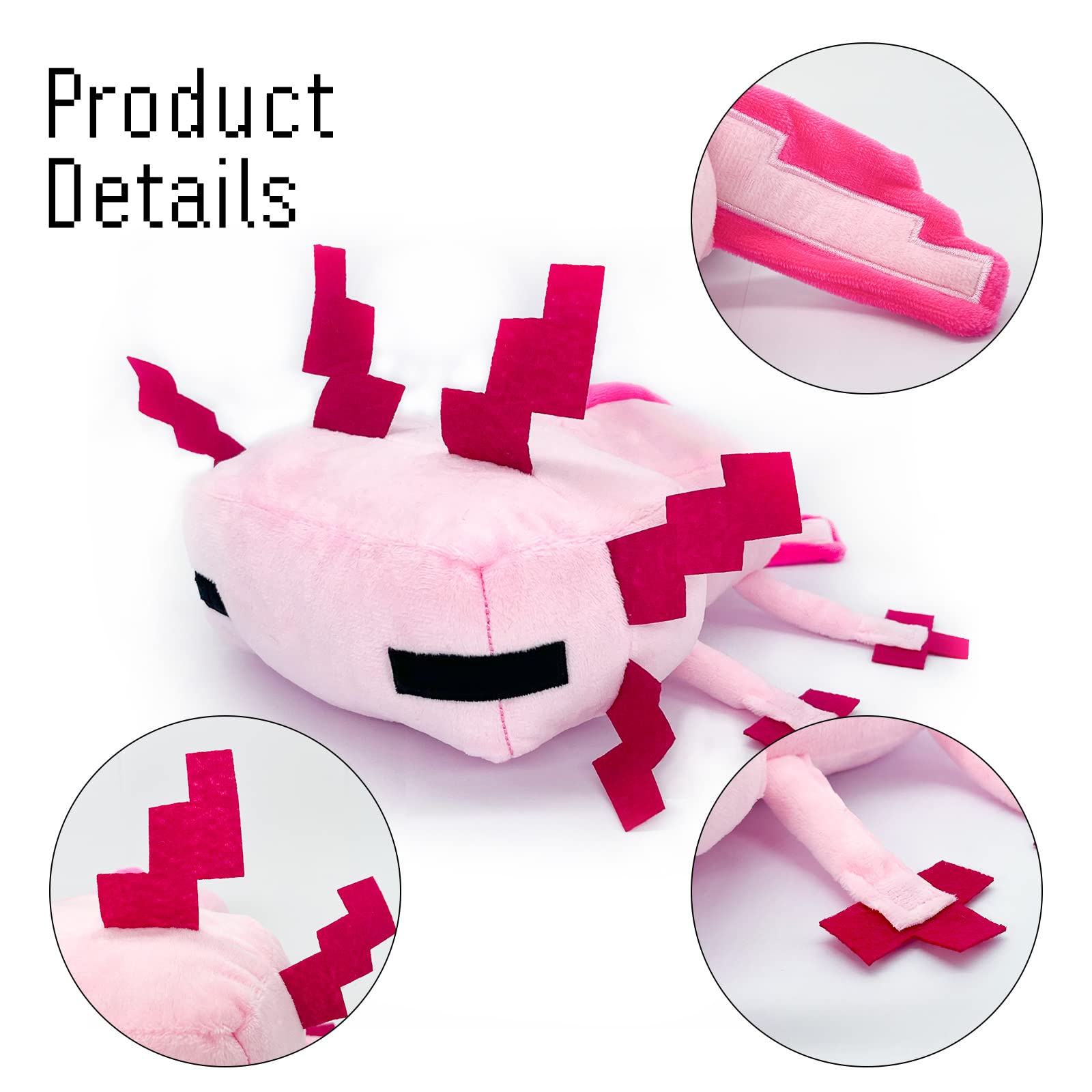 Foto 4 pulgar | Peluche De Peluche Throw Pillow Xslwan Pink Axolot, Videojuego - Venta Internacional.