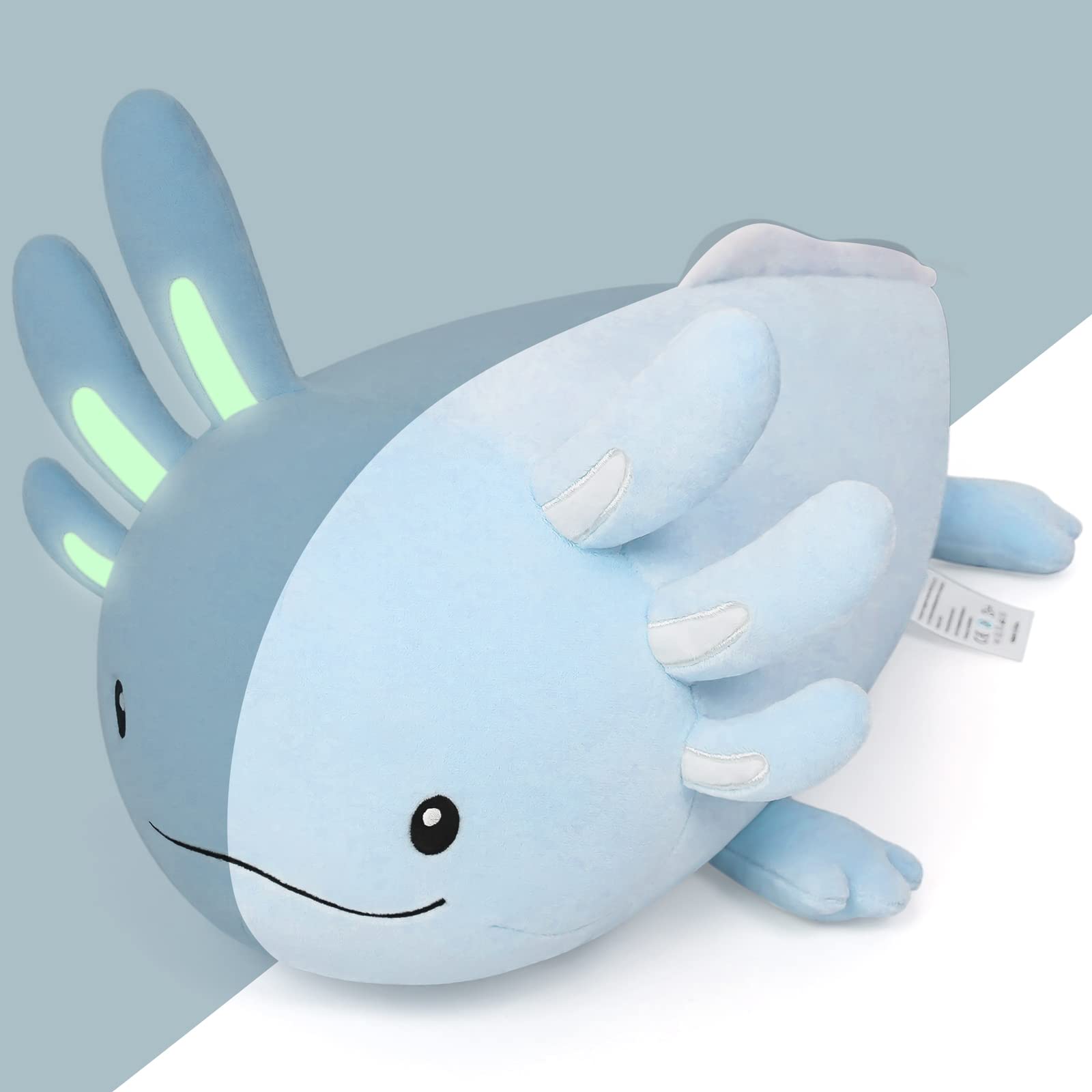 Foto 2 pulgar | Peluche Niuniu Daddy Axolotl Azul Luminoso 50 Cm - Venta Internacional.