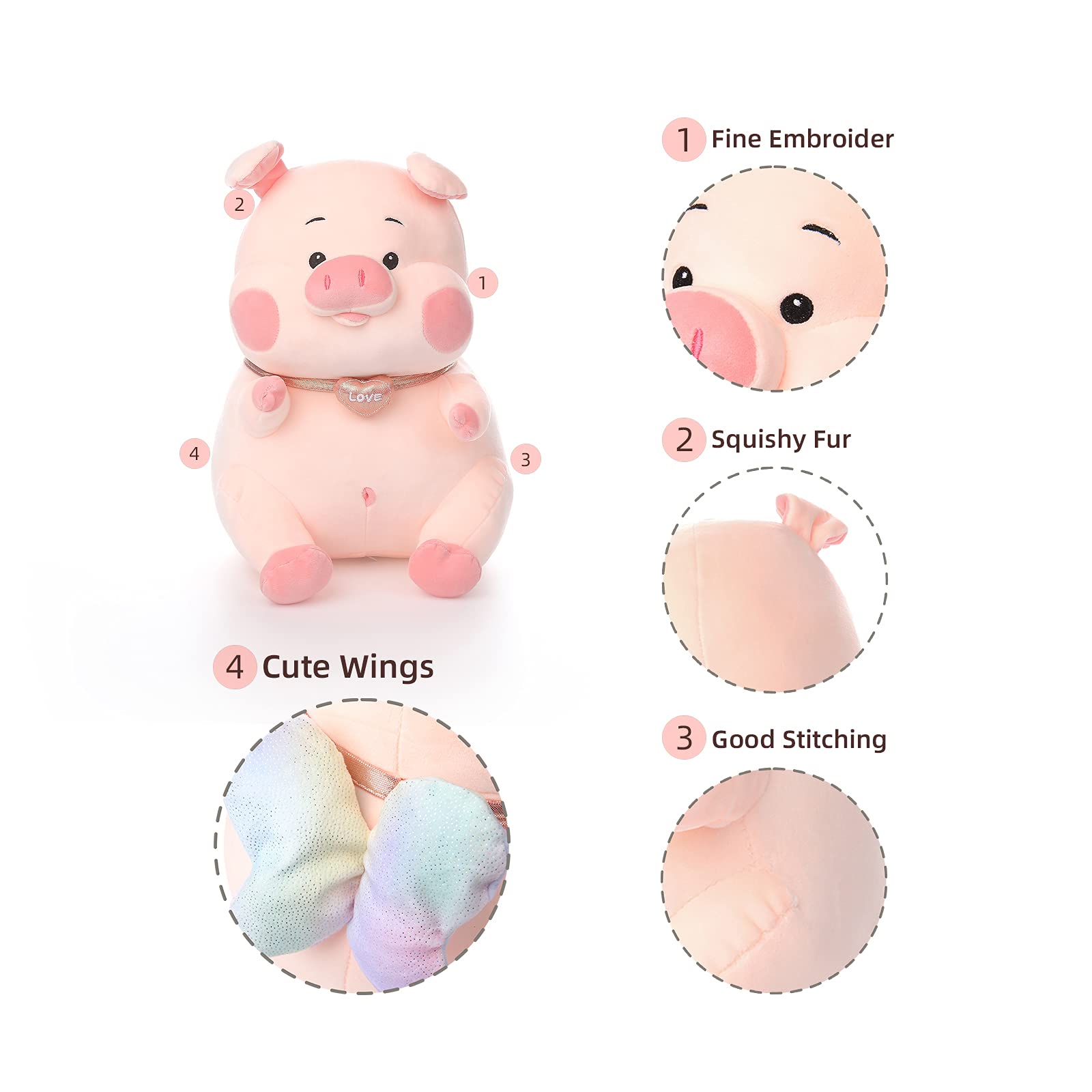 Foto 4 pulgar | Peluche Niuniu Daddy Flying Pig De 32 Cm Para Niños - Venta Internacional.