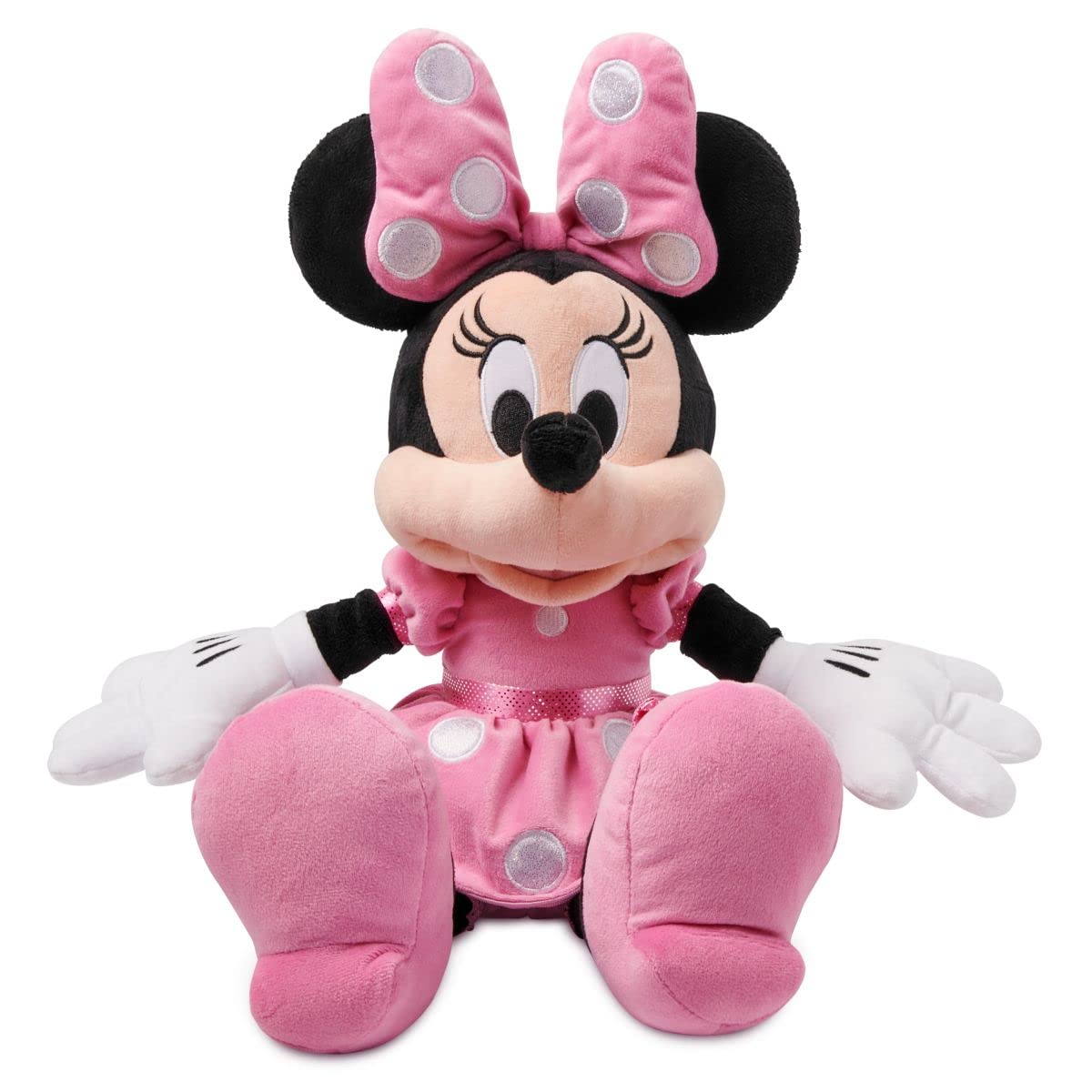 Foto 3 pulgar | Peluche Disney Minnie Mouse, Tamaño Mediano, Suave, Rosa, Con Lunares - Venta Internacional.