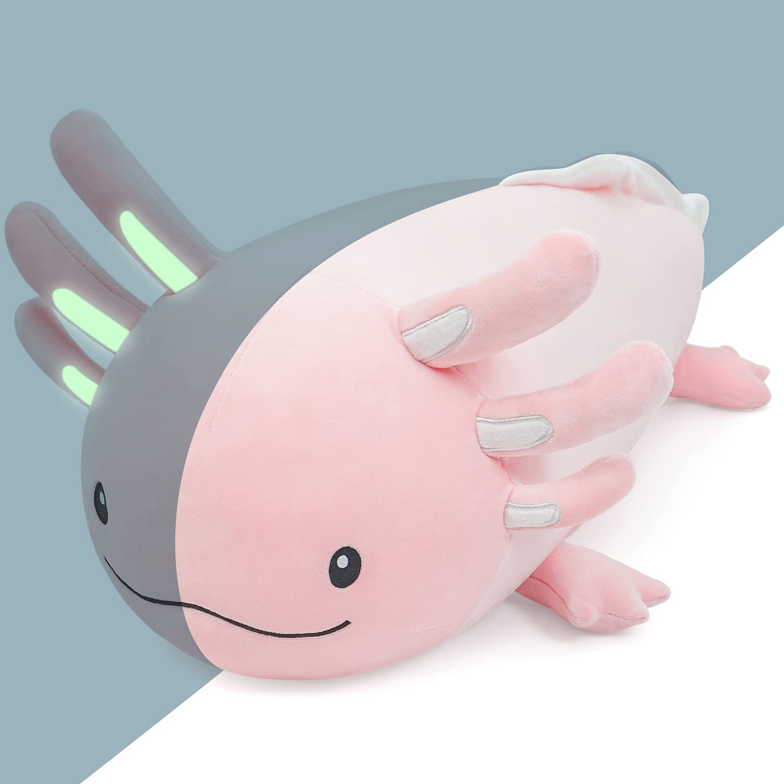 Foto 2 pulgar | Peluche Niuniu Daddy Axolotl Rosa Luminoso 60 Cm - Venta Internacional.