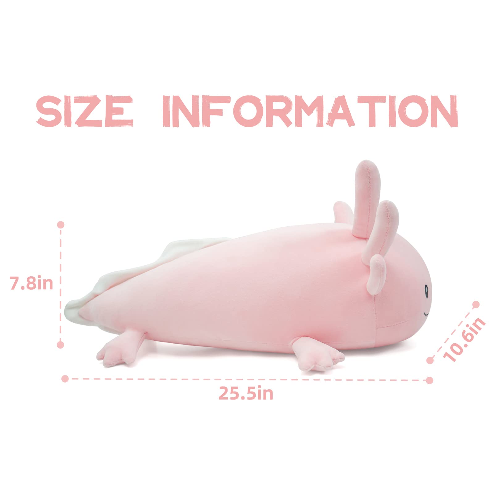 Foto 4 pulgar | Peluche Niuniu Daddy Axolotl Rosa Luminoso 60 Cm - Venta Internacional.