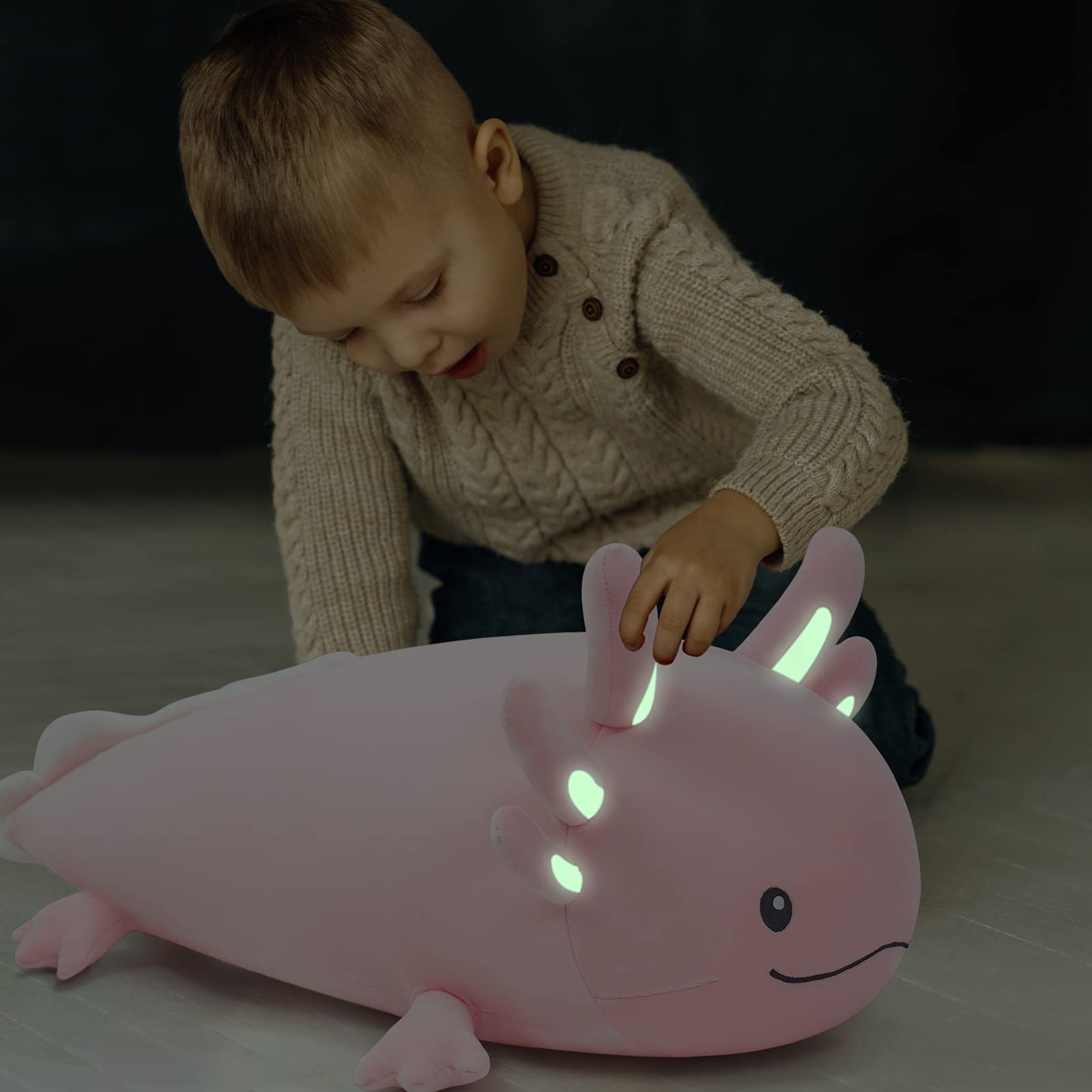 Foto 8 pulgar | Peluche Niuniu Daddy Axolotl Rosa Luminoso 60 Cm - Venta Internacional.