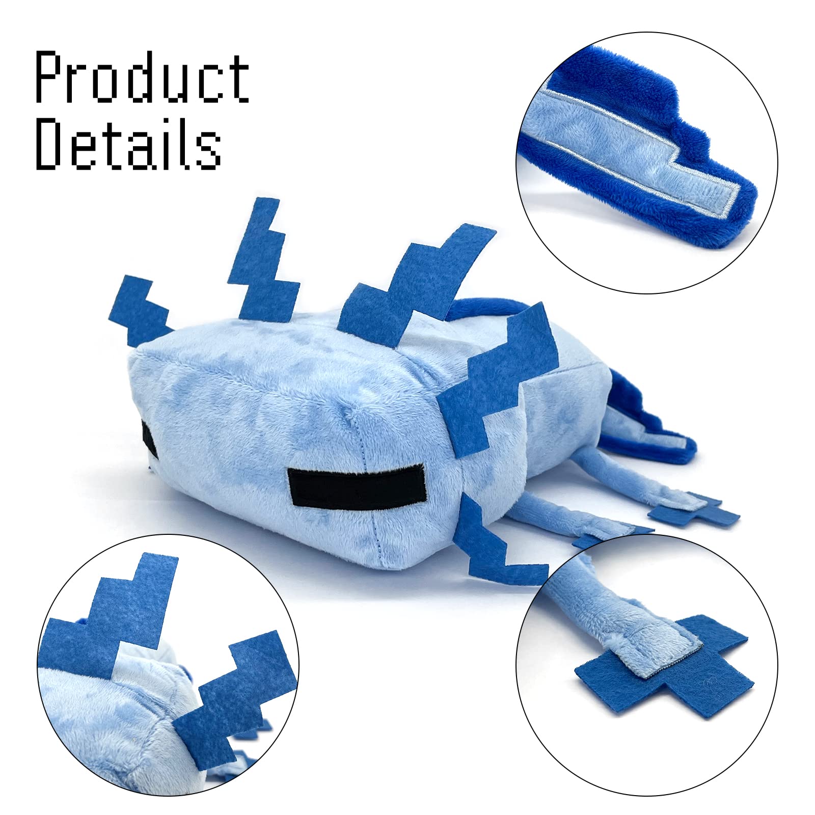 Foto 4 pulgar | Peluche De Peluche Throw Pillow Xslwan Blue Axolot (videojuego) - Venta Internacional.