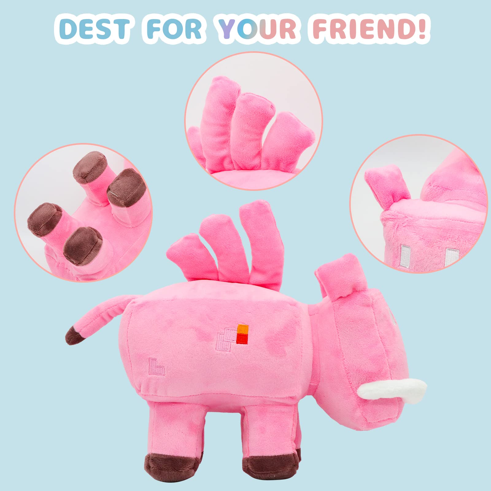 Foto 5 pulgar | Peluche Xslwan Minecraft Legends Cerdo De Dientes Largos 10 Cm 2023 - Venta Internacional.