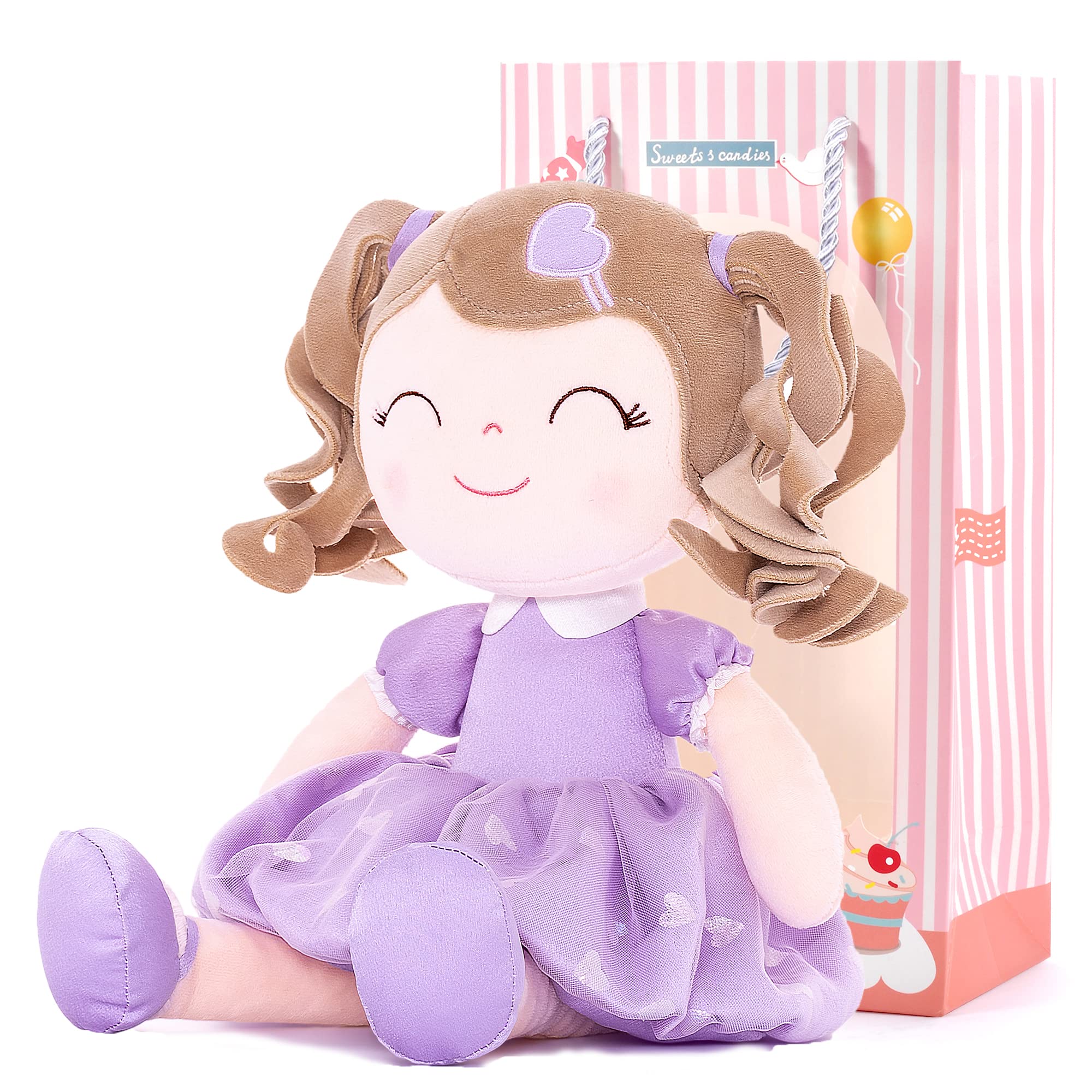 Foto 1 | Muñeca De Peluche Gloveleya Curly Girl 16, Color Morado, Piel Clara - Venta Internacional.