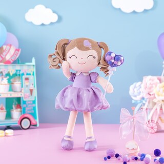 Foto 3 | Muñeca De Peluche Gloveleya Curly Girl 16, Color Morado, Piel Clara - Venta Internacional.