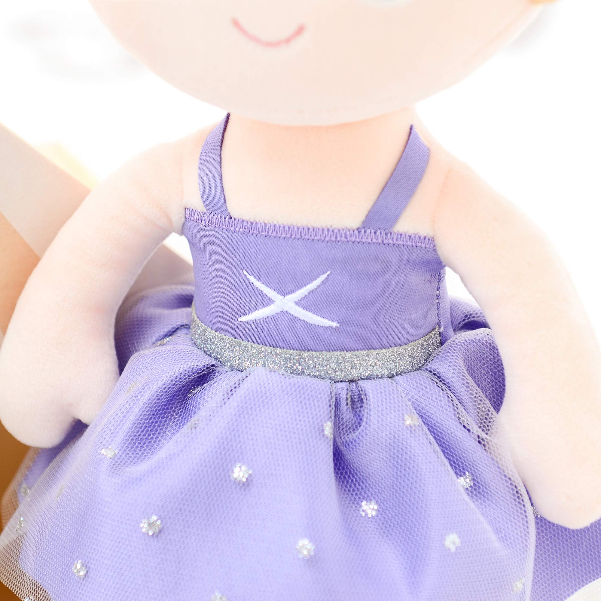Foto 3 | Muñeca De Peluche Gloveleya, Bailarina Para Bebés Y Niñas, Color Morado Claro, 33 Cm - Venta Internacional.