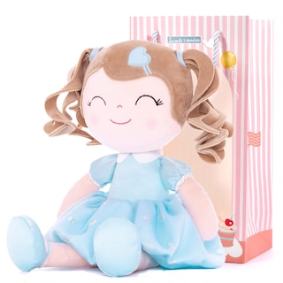 Foto 1 | Muñeca De Peluche Gloveleya Curly Girl De 16 Pulgadas, Color Azul, Con Bolsa De Regalo - Venta Internacional.