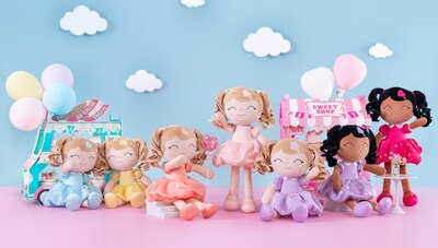 Foto 7 | Muñeca De Peluche Gloveleya Curly Girl De 16 Pulgadas, Color Azul, Con Bolsa De Regalo - Venta Internacional.