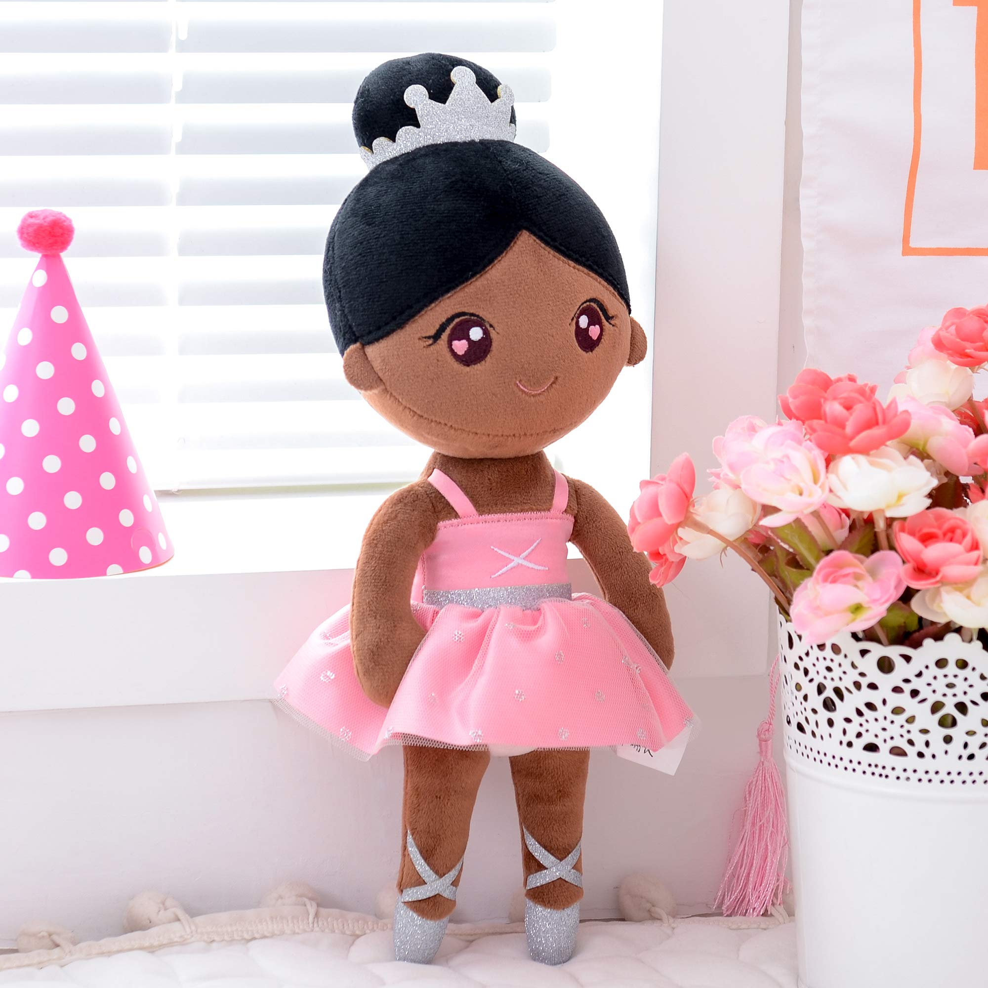 Foto 7 pulgar | Muñeca Bailarina Afroamericana De Peluche Gloveleya, 33 Cm, Bronce - Venta Internacional.