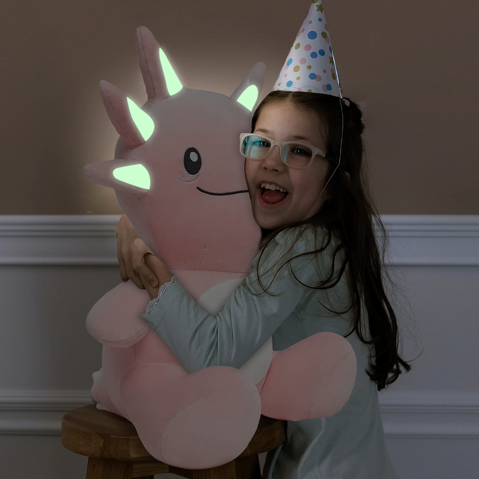 Foto 3 pulgar | Peluche Niuniu Daddy Axolotl De 20 Cm Con Brillo En La Oscuridad - Venta Internacional.