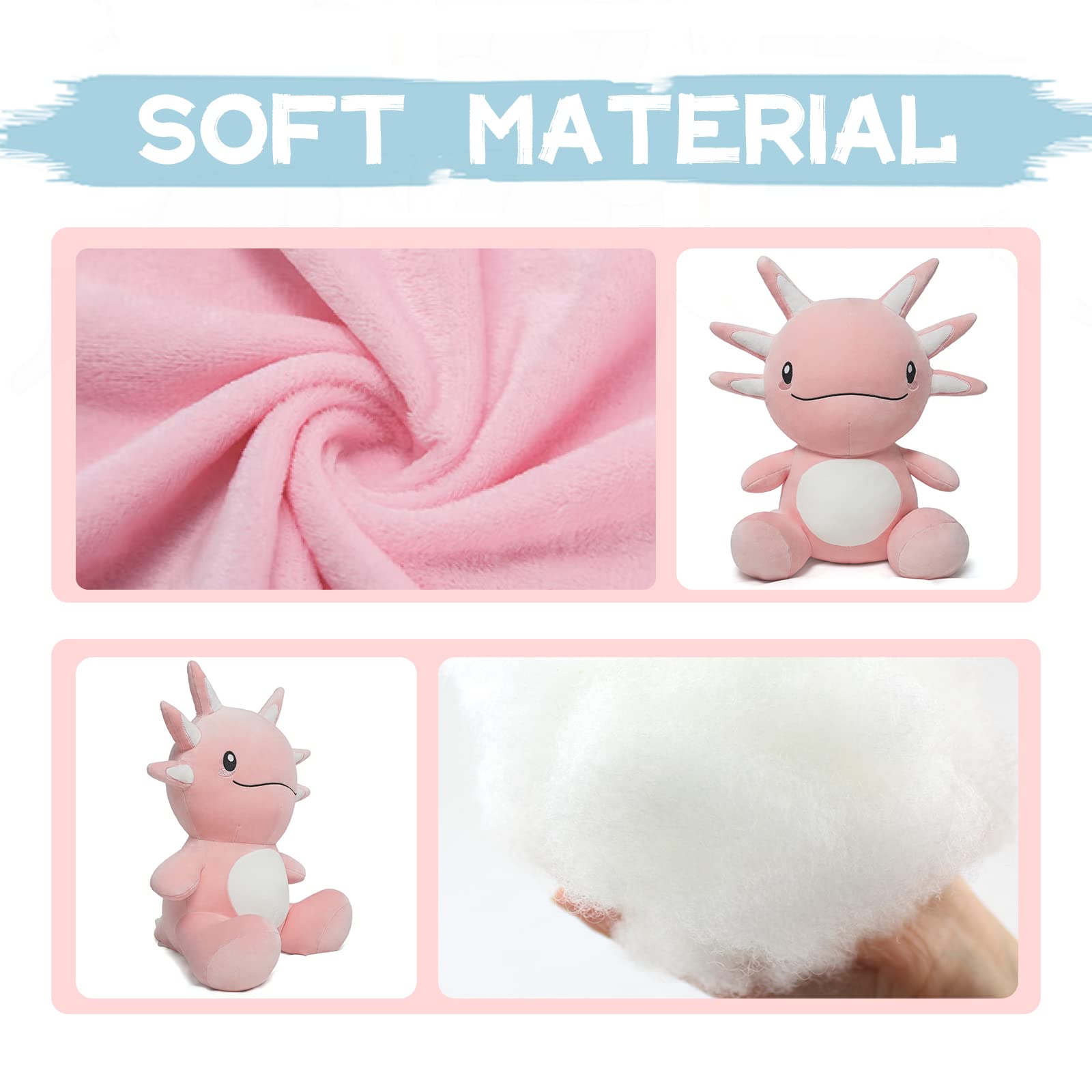 Foto 7 pulgar | Peluche Niuniu Daddy Axolotl De 20 Cm Con Brillo En La Oscuridad - Venta Internacional.