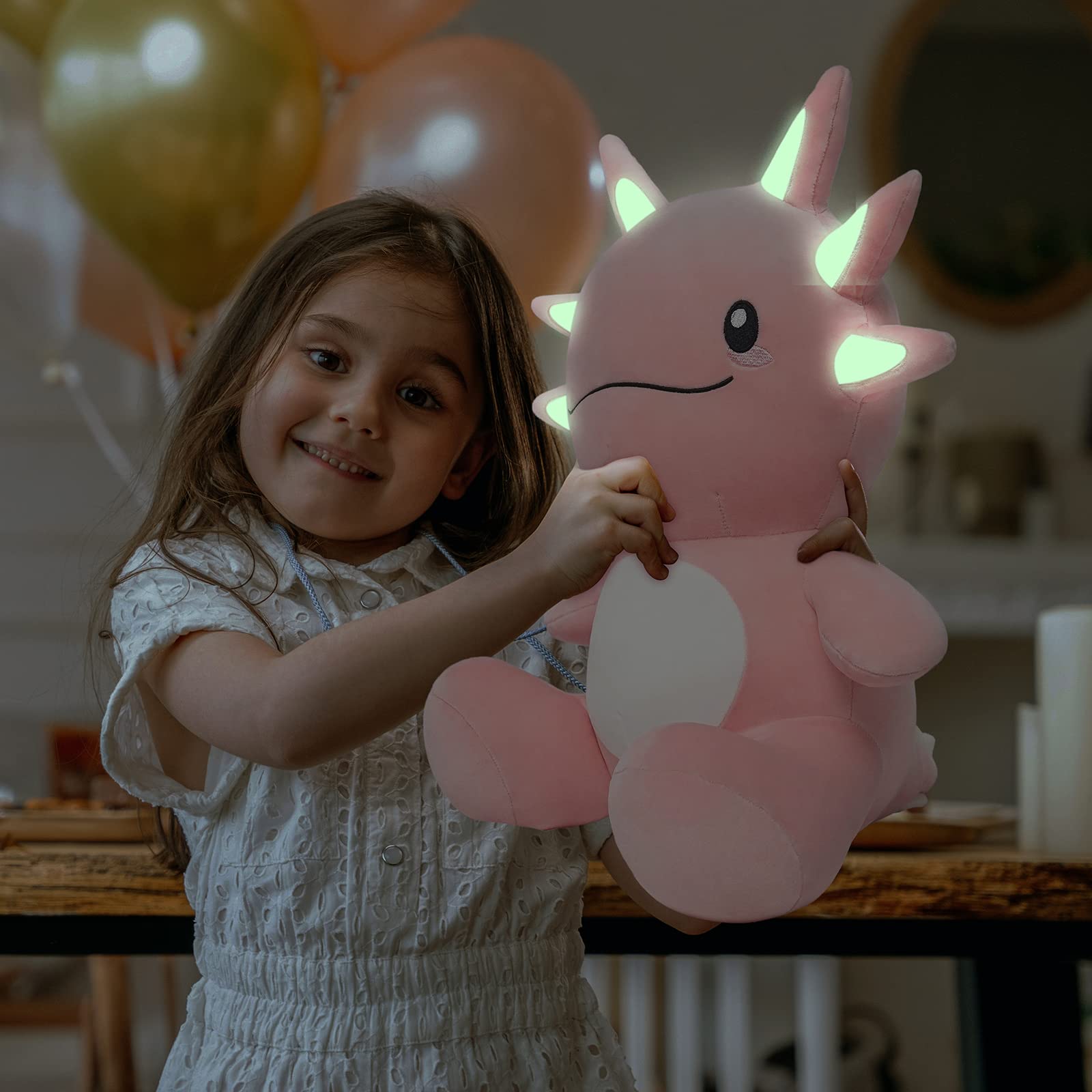 Foto 8 pulgar | Peluche Niuniu Daddy Axolotl De 20 Cm Con Brillo En La Oscuridad - Venta Internacional.