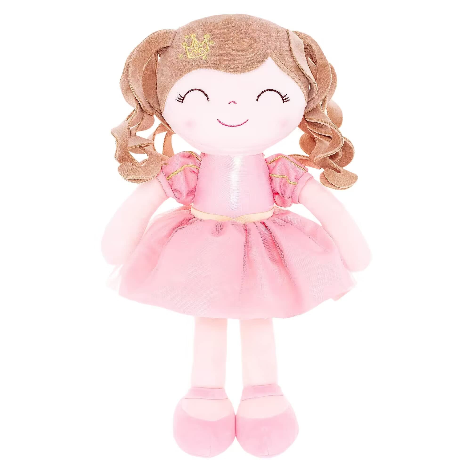 Foto 5 pulgar | Muñeca de Peluche Gloveleya para Niña con Corona de Princesa Rosa 14 cm - Venta Internacional