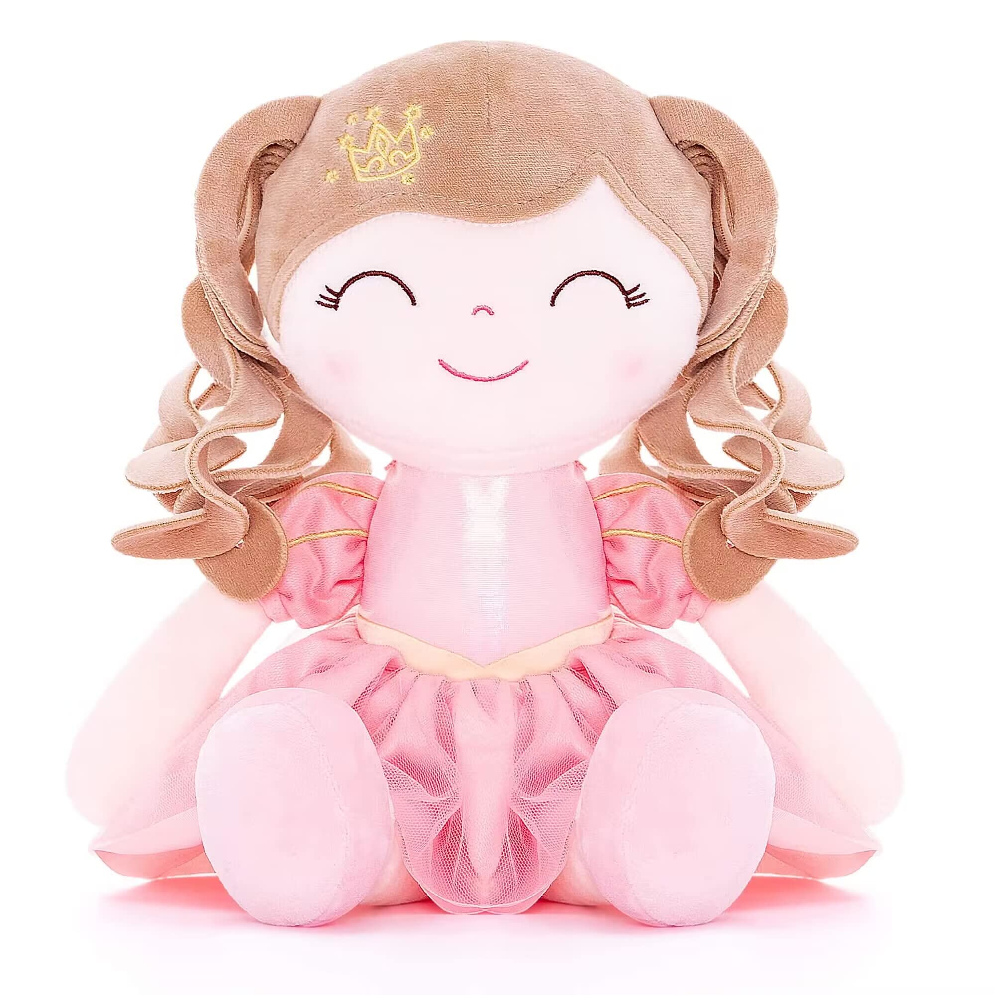 Foto 7 pulgar | Muñeca de Peluche Gloveleya para Niña con Corona de Princesa Rosa 14 cm - Venta Internacional