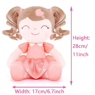 Foto 2 | Muñeca De Peluche Gloveleya Curly Girl 16 Naranja Con Bolsa De Regalo - Venta Internacional.