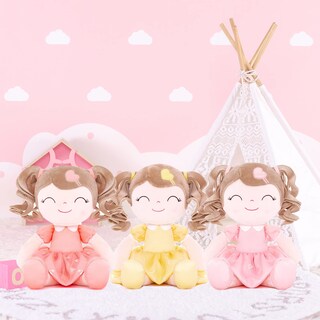 Foto 4 | Muñeca De Peluche Gloveleya Curly Girl 16 Naranja Con Bolsa De Regalo - Venta Internacional.
