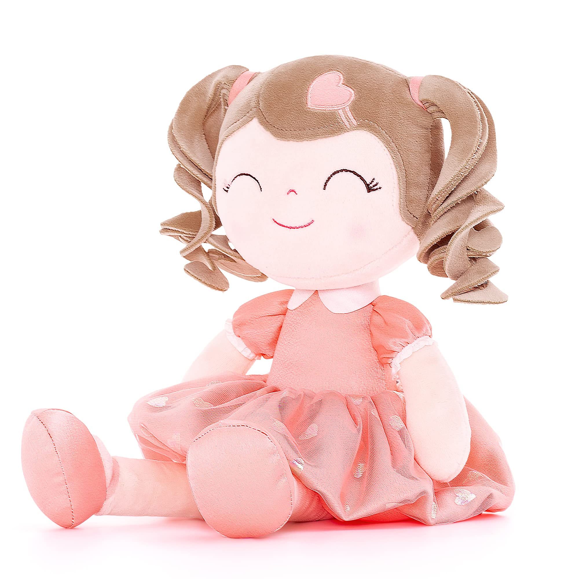 Foto 7 pulgar | Muñeca De Peluche Gloveleya Curly Girl 16 Naranja Con Bolsa De Regalo - Venta Internacional.