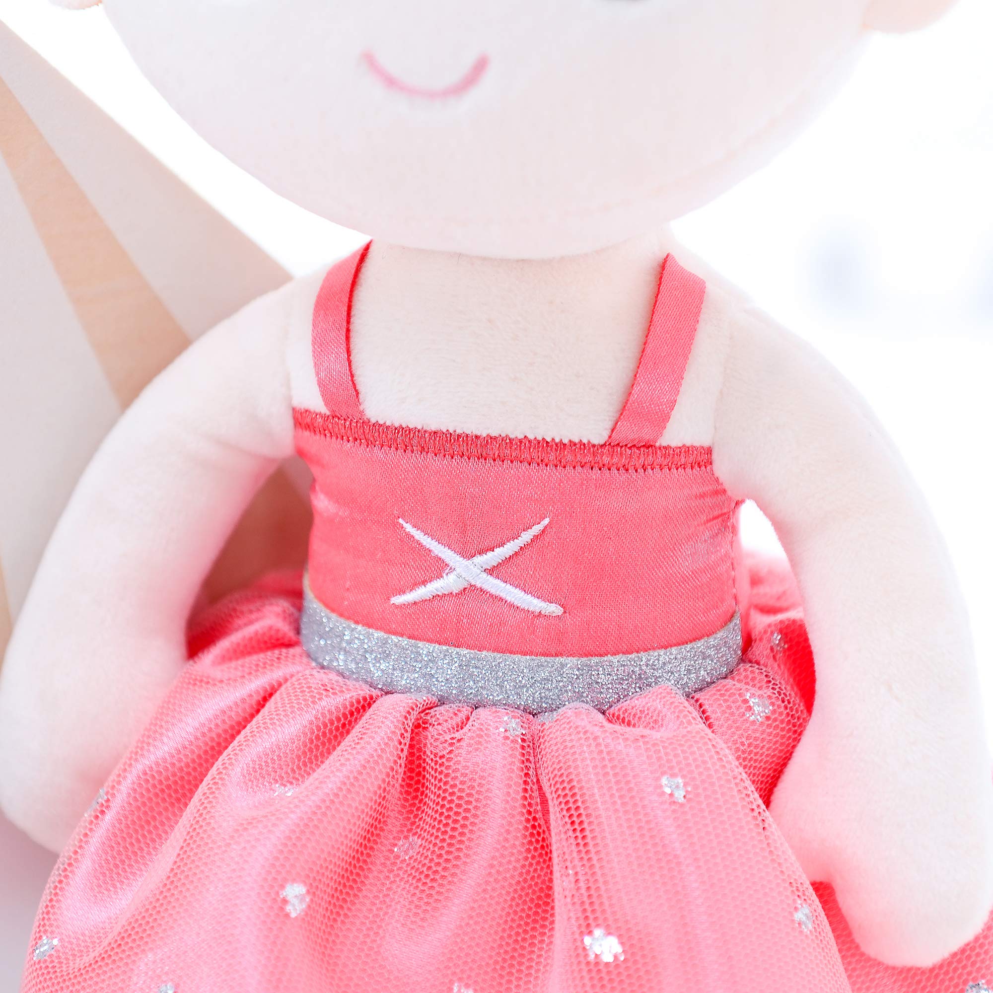 Foto 7 pulgar | Muñeca De Peluche Gloveleya Ballet Girl, Color Rojo Sandía, 33 Cm, Con Caja - Venta Internacional.