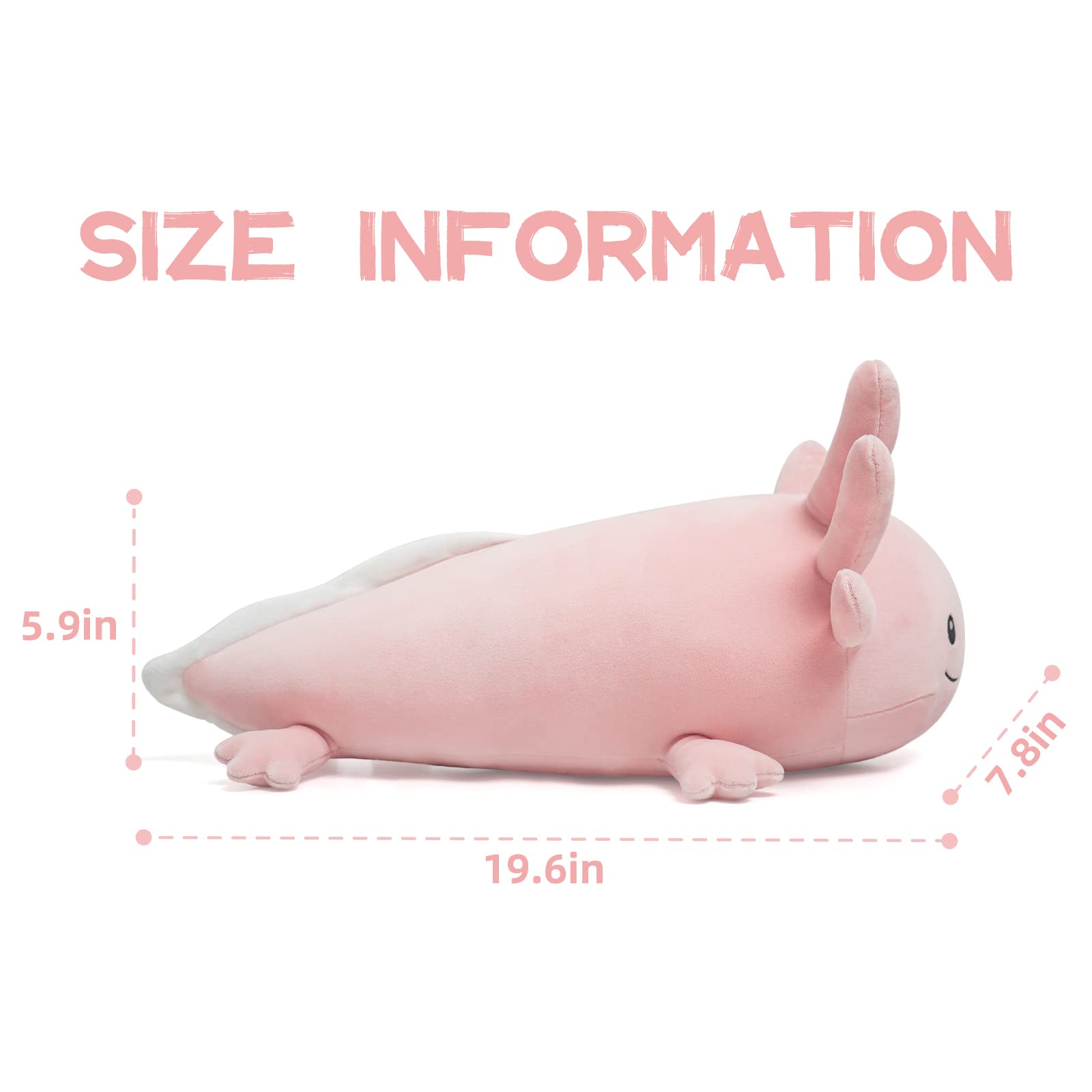 Foto 2 | Peluche Niuniu Daddy Axolotl Luminous Pink 50 Cm Para Niños - Venta Internacional.