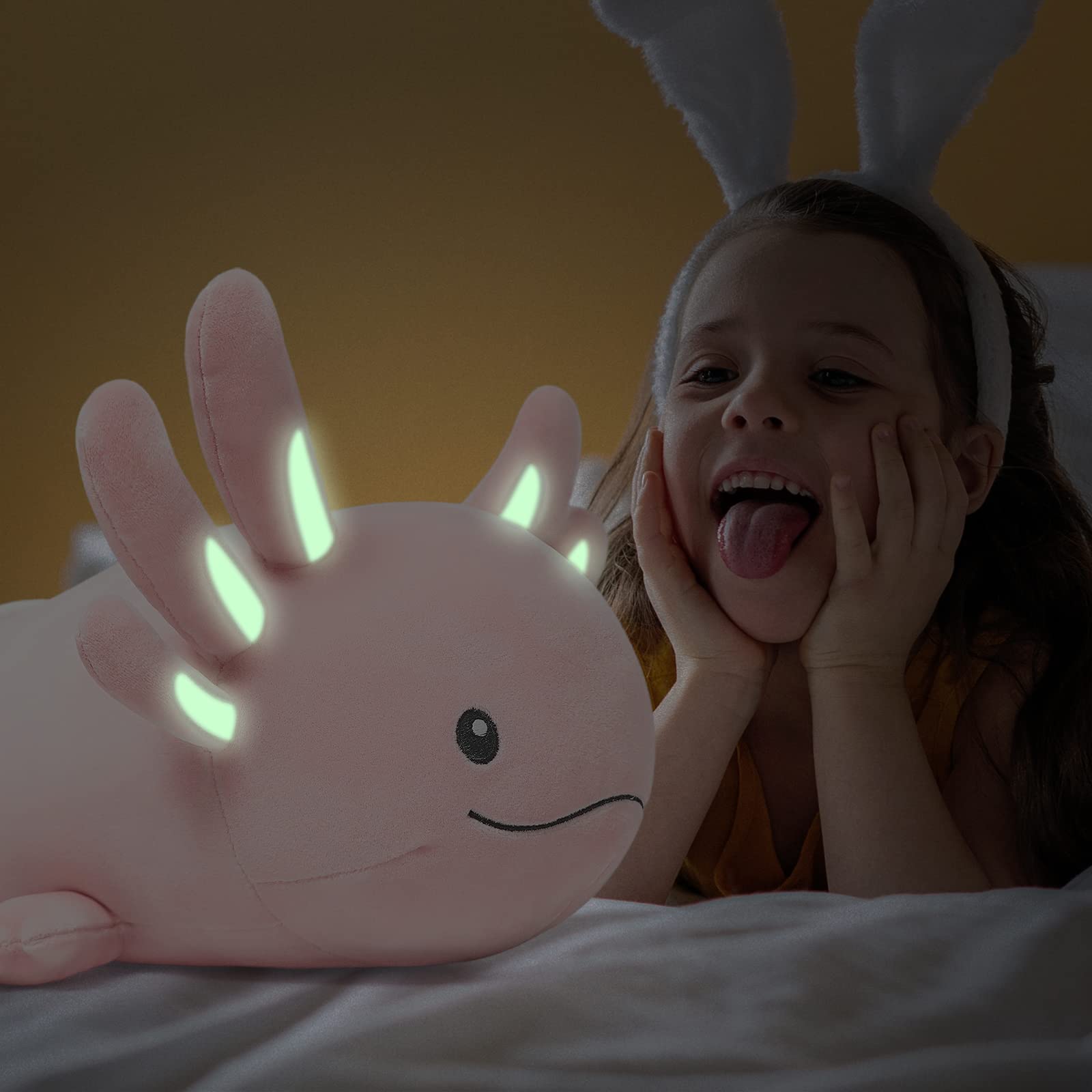 Foto 5 | Peluche Niuniu Daddy Axolotl Luminous Pink 50 Cm Para Niños - Venta Internacional.