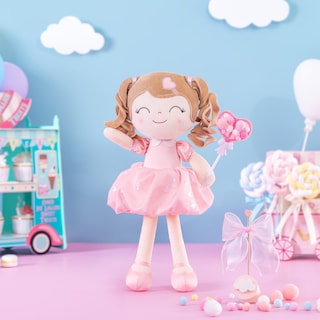 Foto 4 | Muñeca De Peluche Gloveleya Curly Girl Love Heart, 16 Pulgadas, Rosa - Venta Internacional.