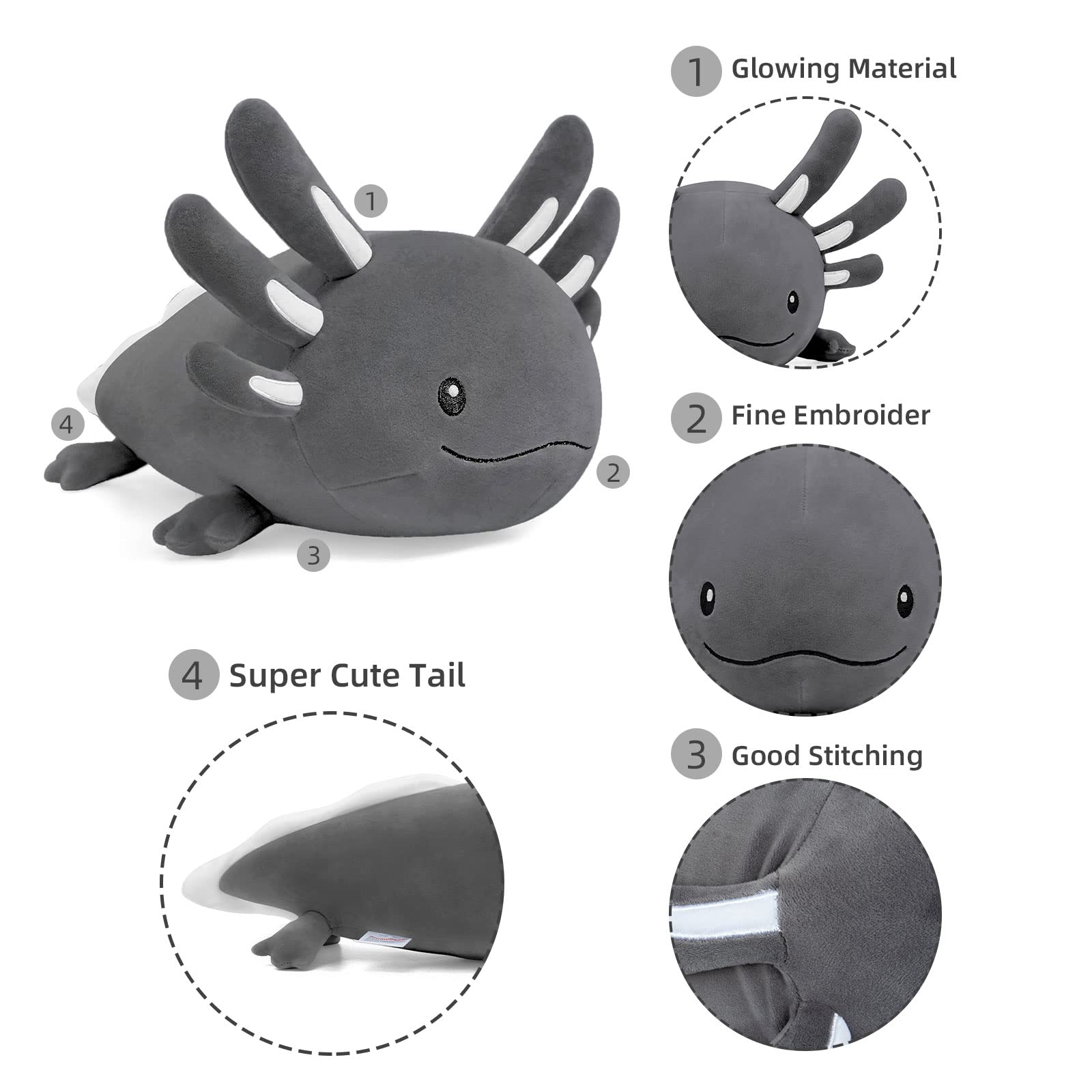 Foto 5 pulgar | Peluche Niuniu Daddy Axolotl Luminous 50 Cm Para Niños - Venta Internacional.