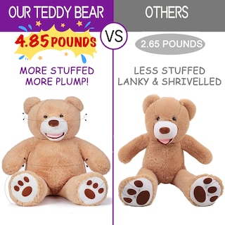 Foto 2 | Peluche Gigante Ikasa Con Forma De Oso De Peluche, 99 Cm, Color Marrón - Venta Internacional.