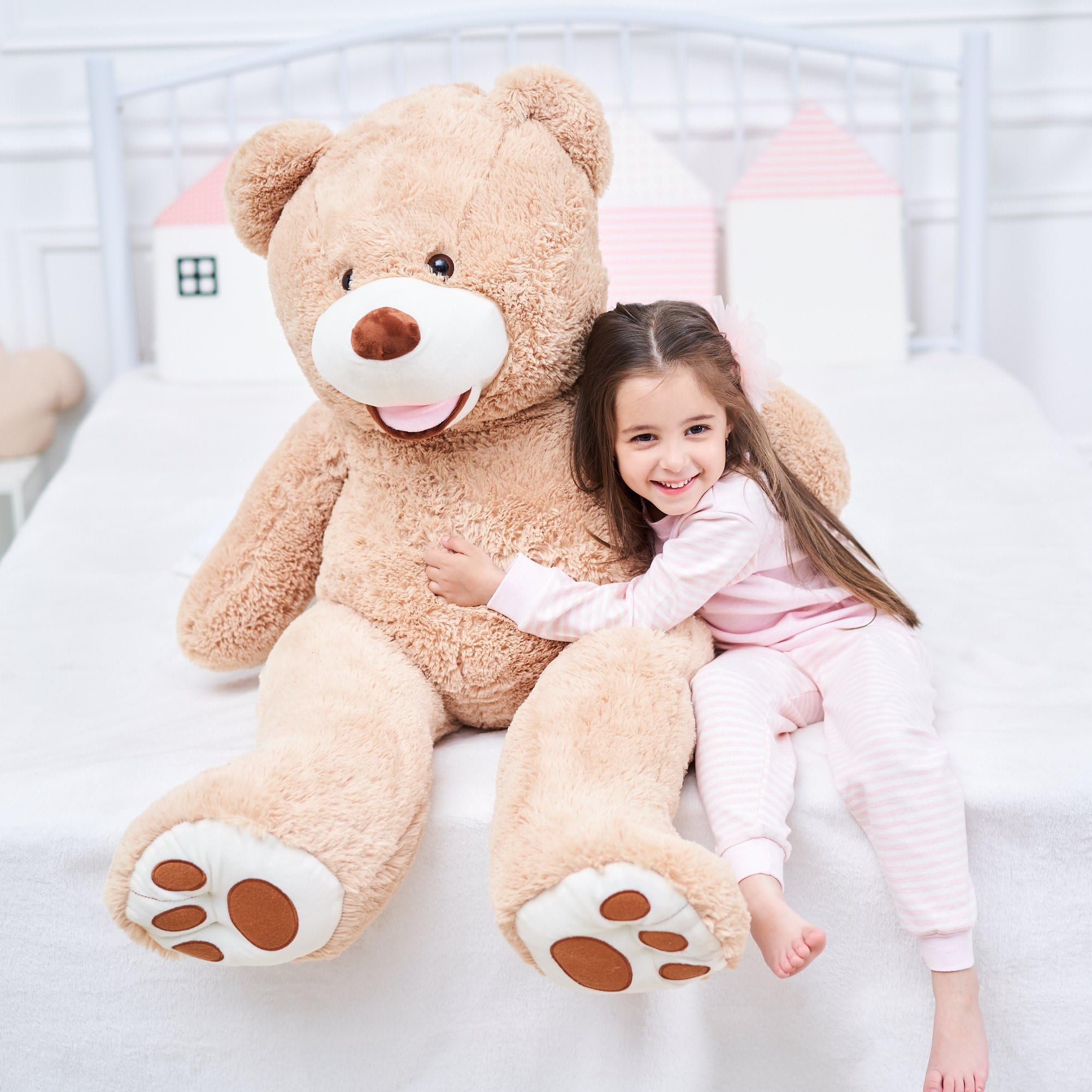 Foto 5 pulgar | Peluche Gigante Ikasa Con Forma De Oso De Peluche, 99 Cm, Color Marrón - Venta Internacional.